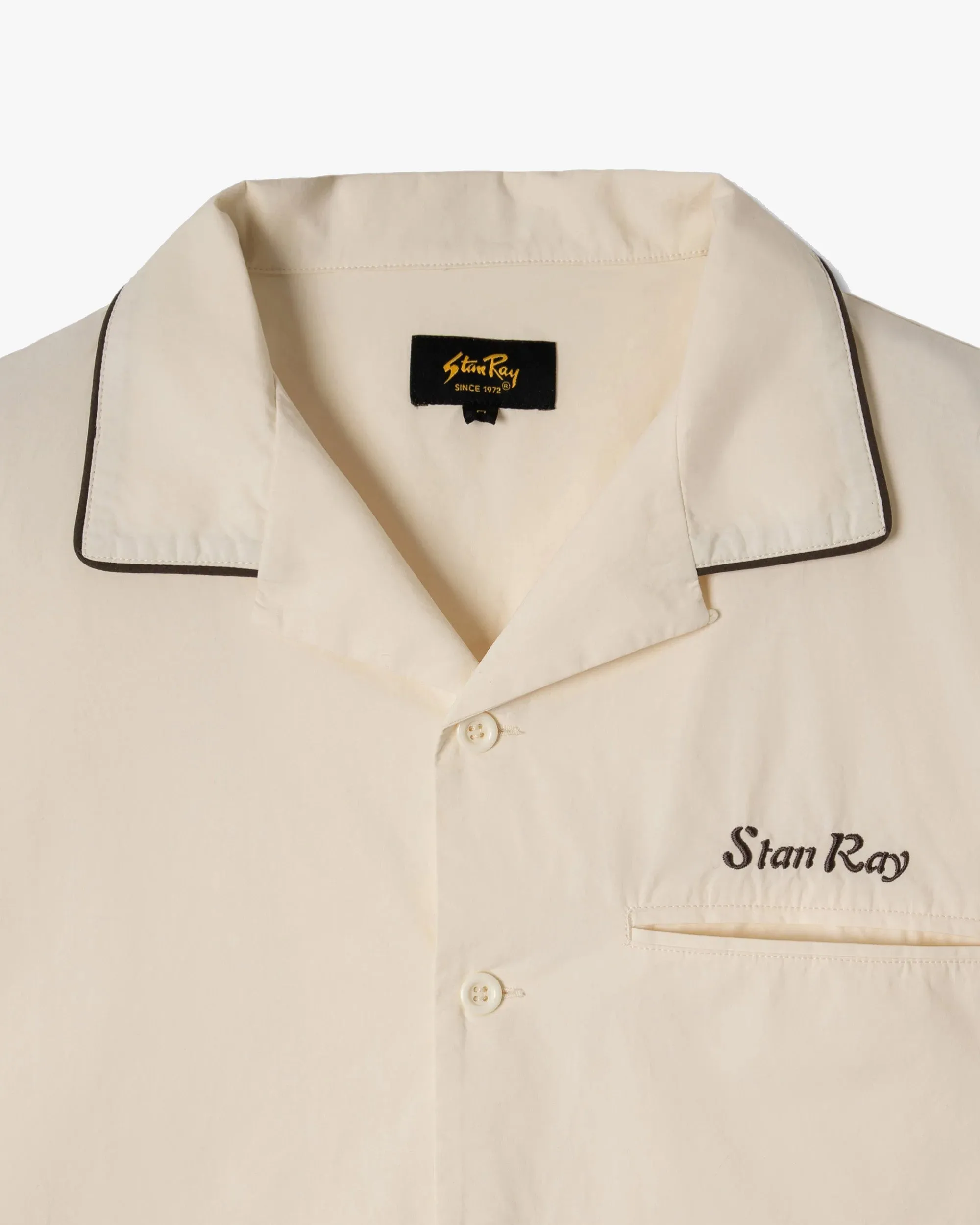 Stan Ray Bowling Shirt - Natural / Matt Black