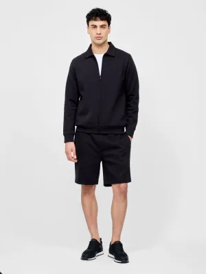 Stretch Collared Zip Through Sweatshirt