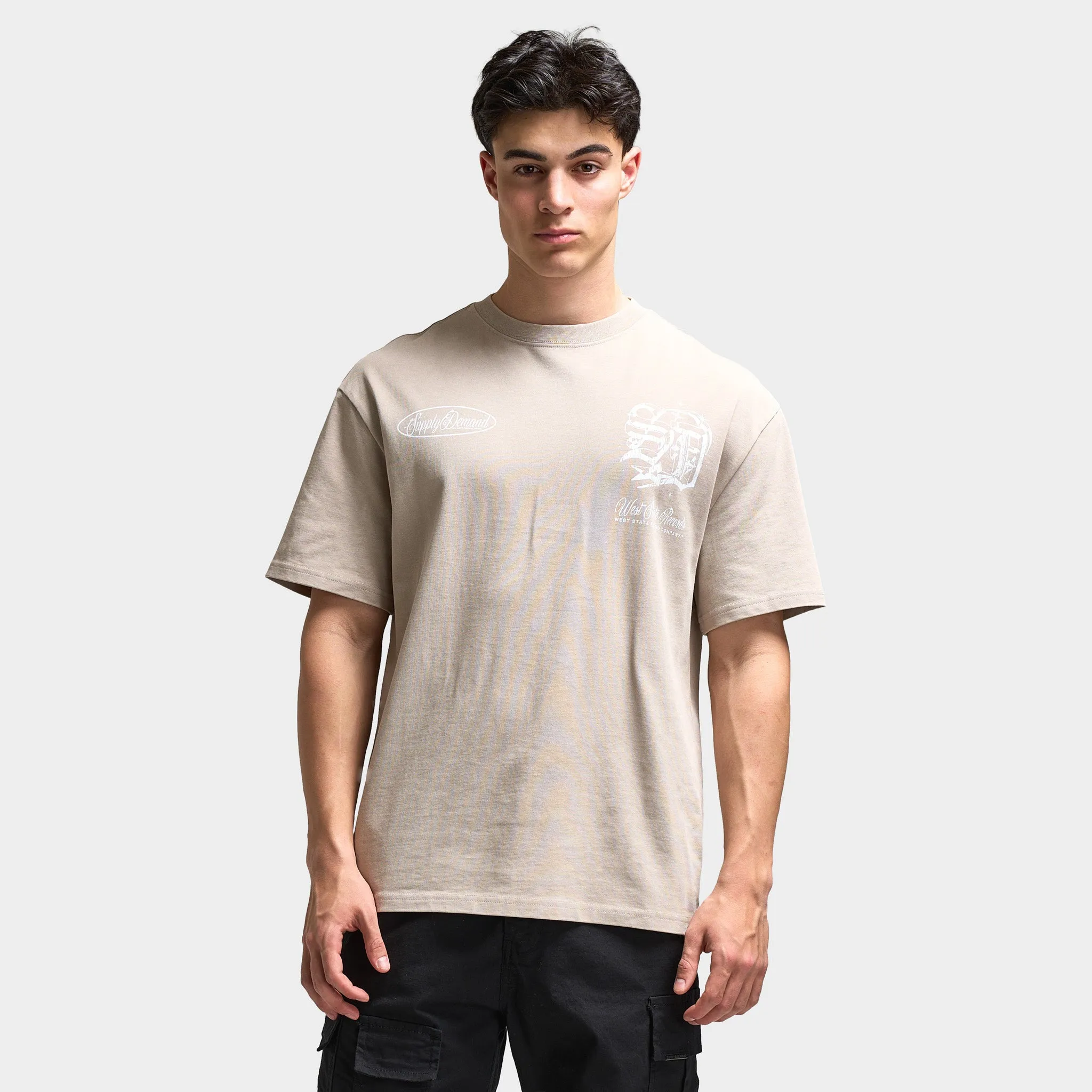 Supply & Demand Finley Graphic T-Shirt / Washed Taupe
