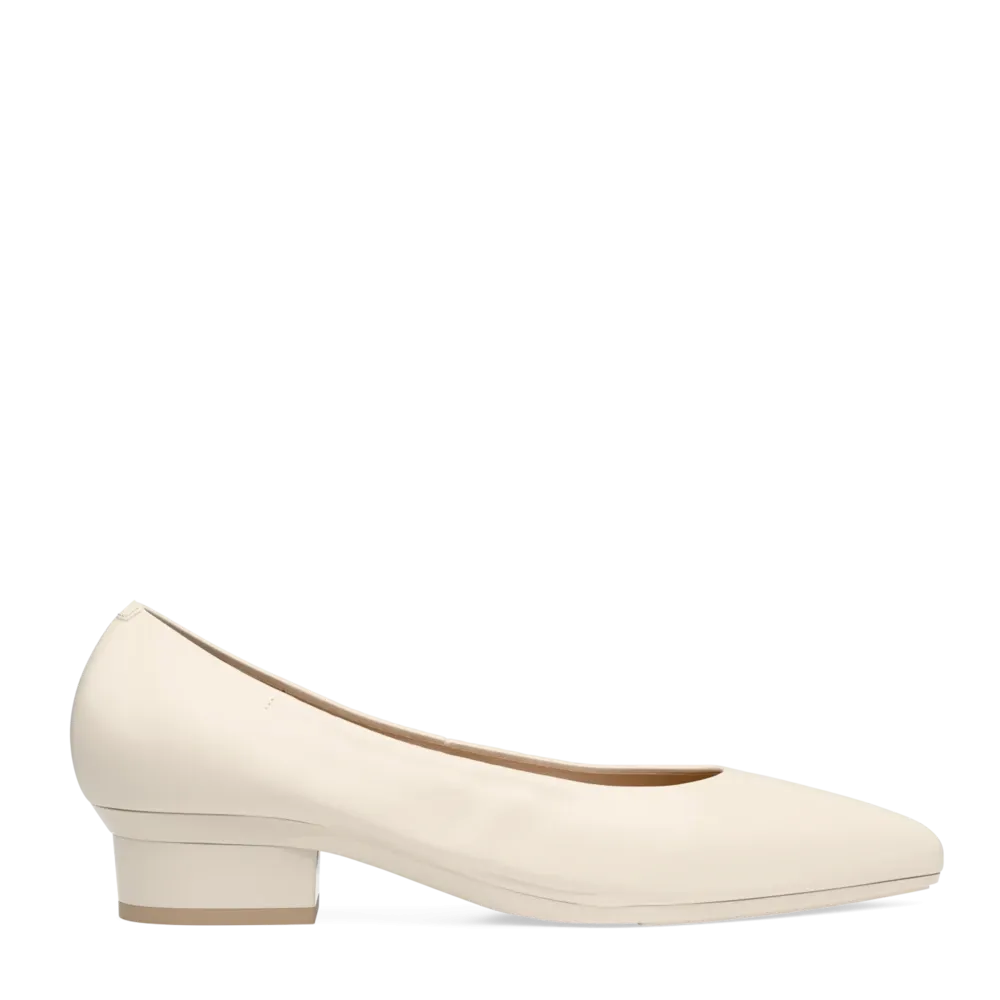 The Pump - Ivory Leather