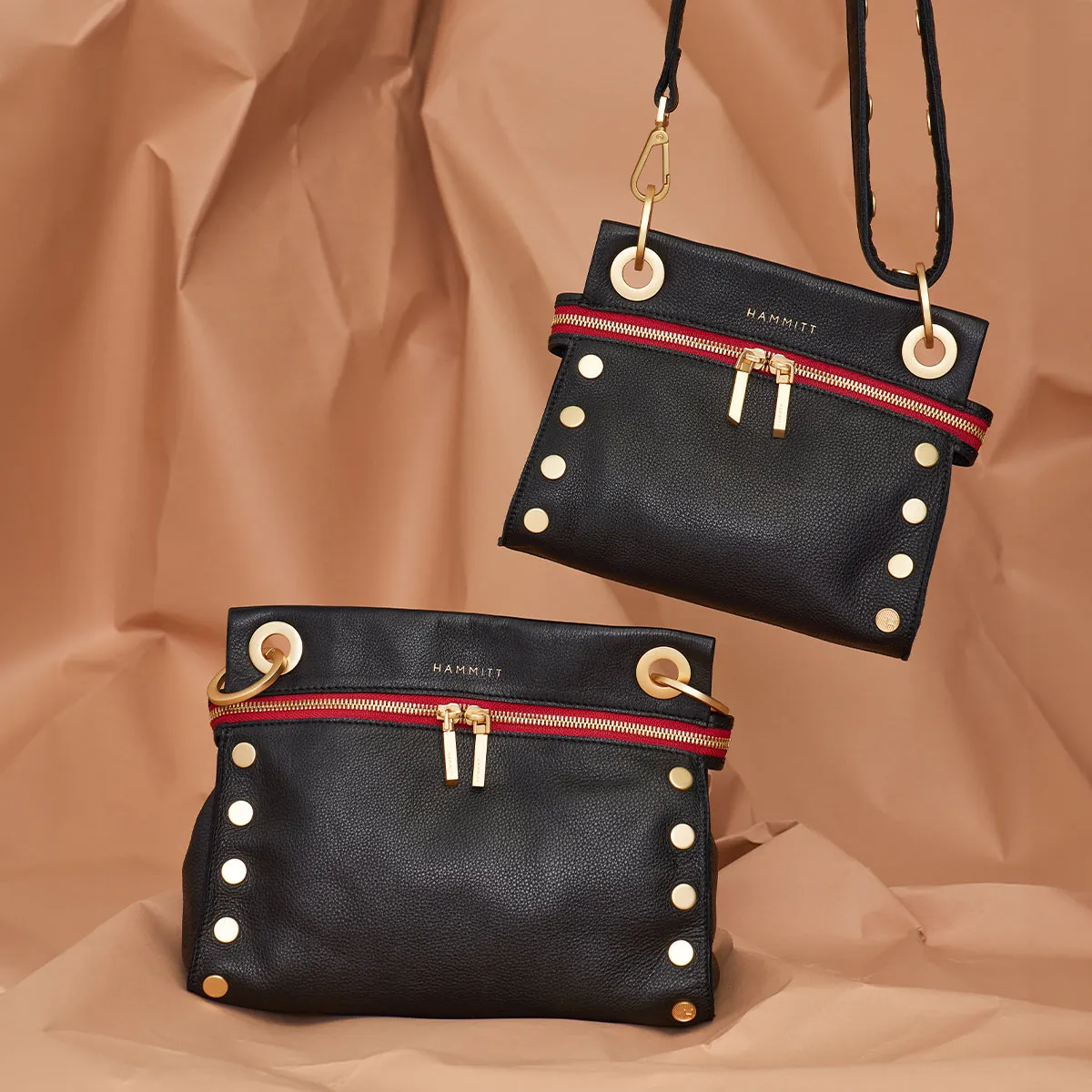 Tony Signature | Black/Brushed Gold Red Zip | Med