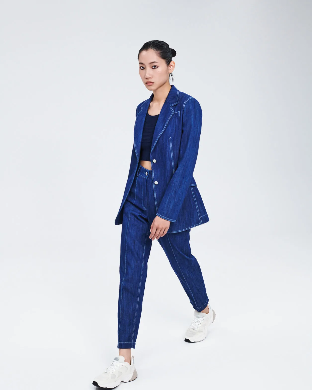 Washed Denim Blazer