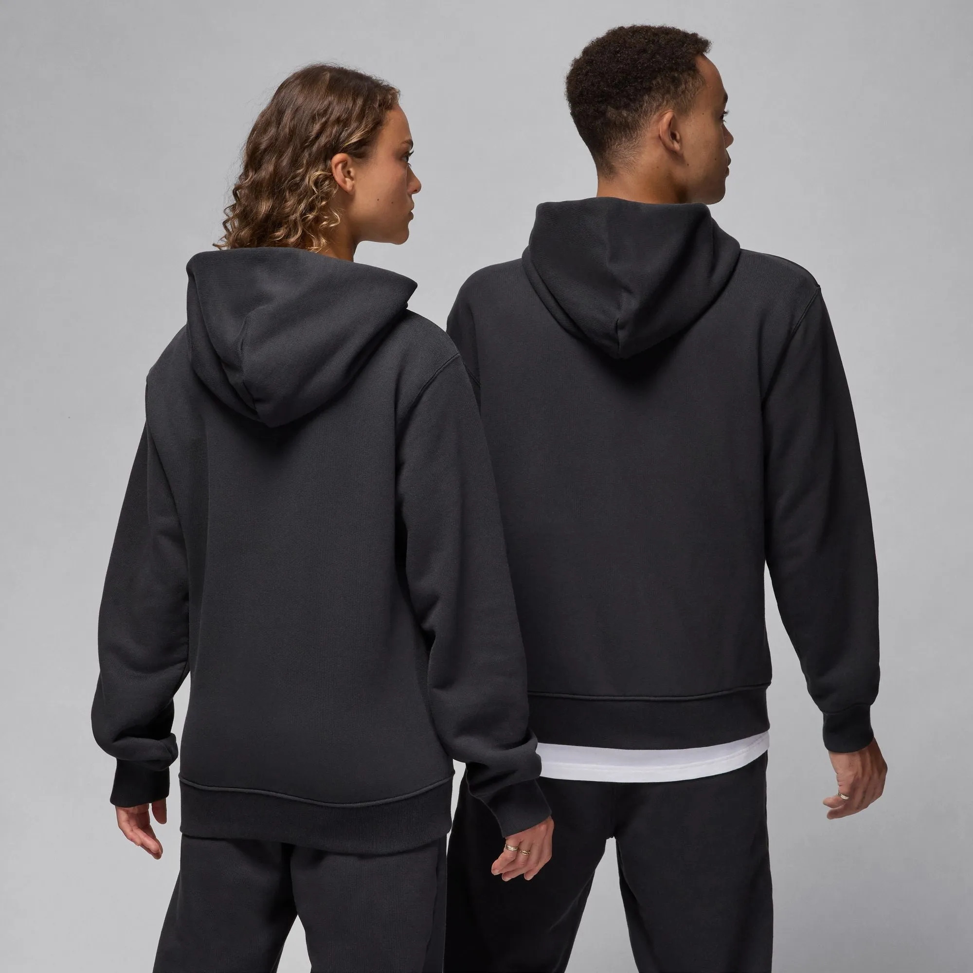 WORDMARK FLEECE PULLOVER HOODIE OFF NOIR