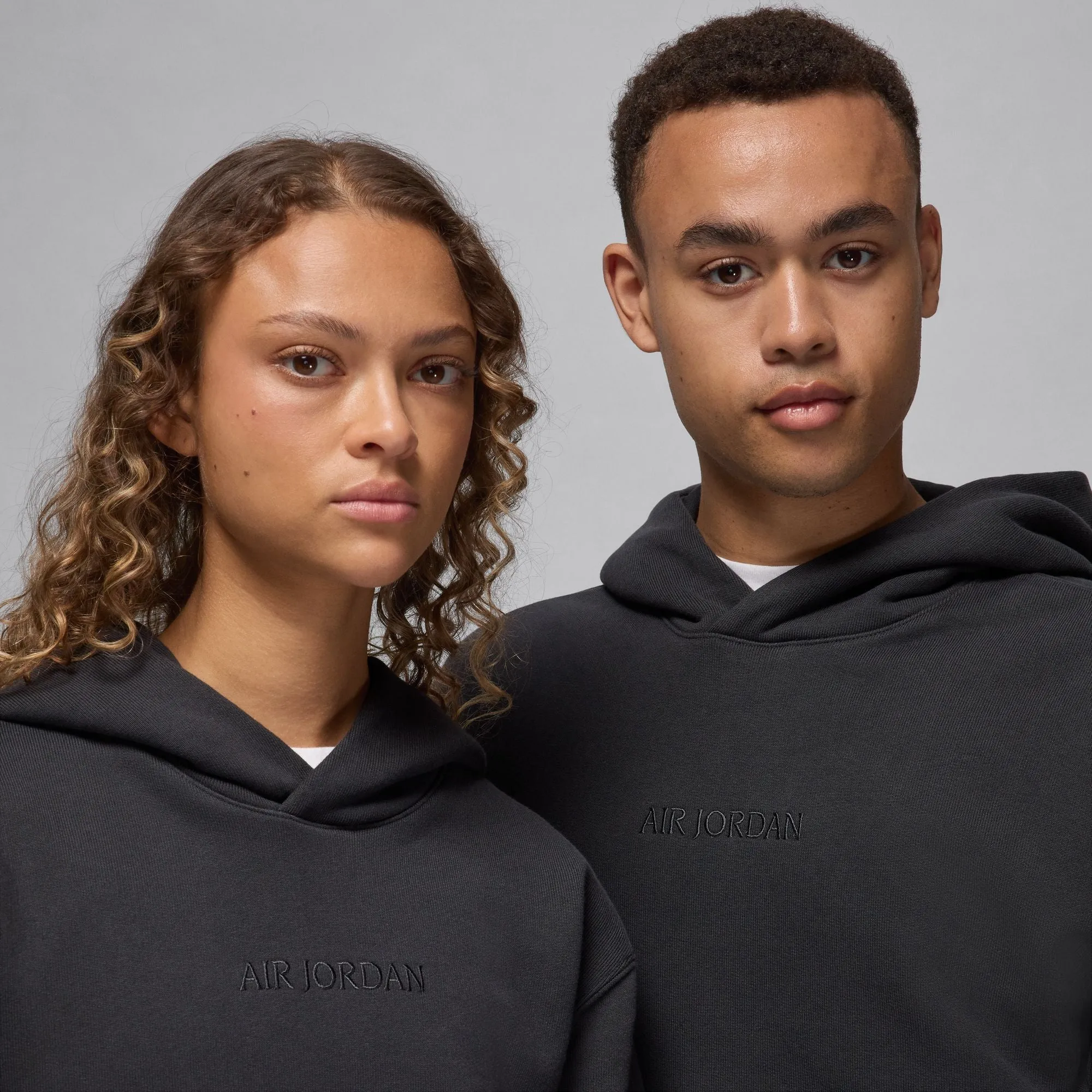 WORDMARK FLEECE PULLOVER HOODIE OFF NOIR