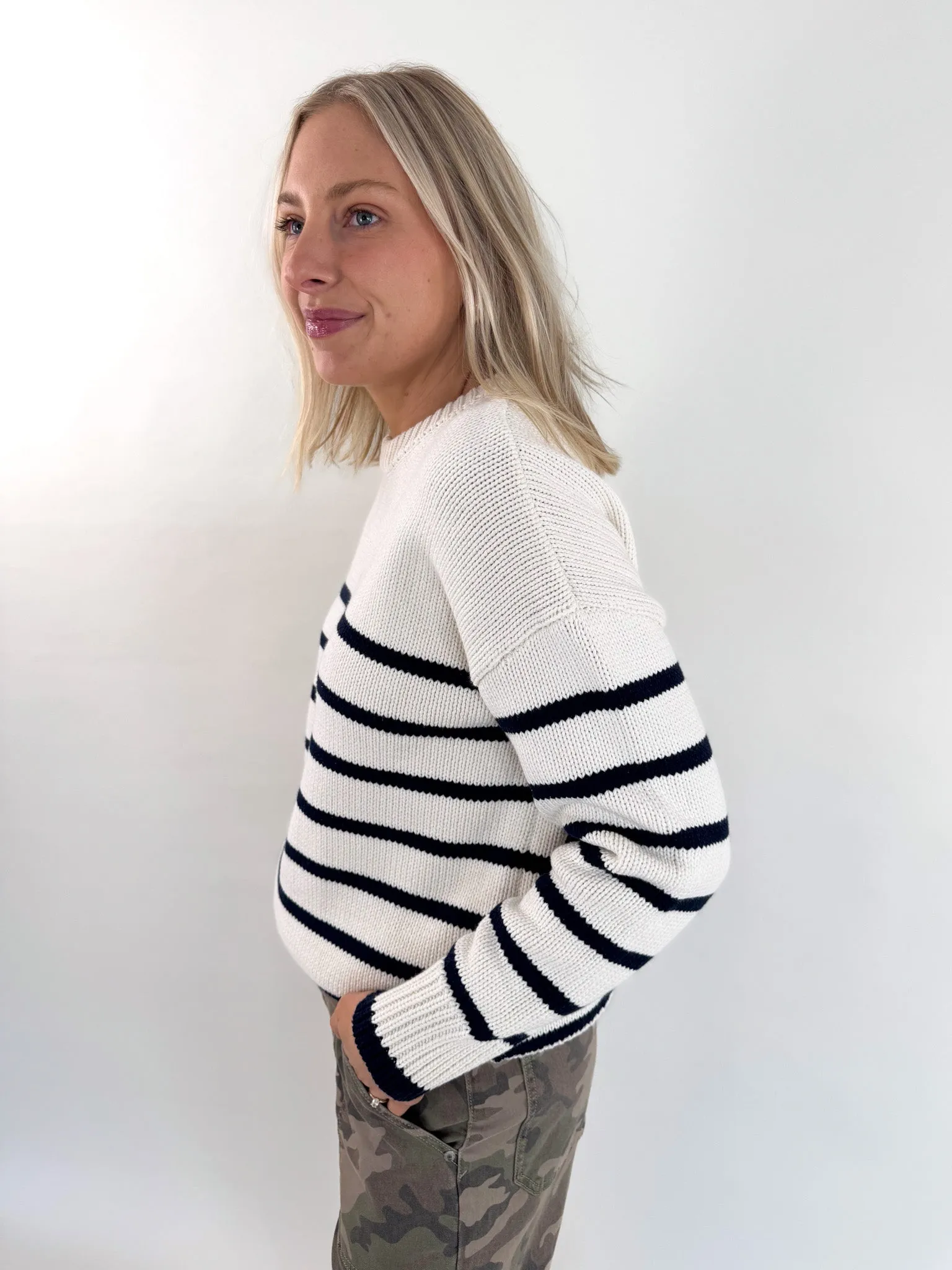[Z SUPPLY] Boyfriend Stripe Sweater